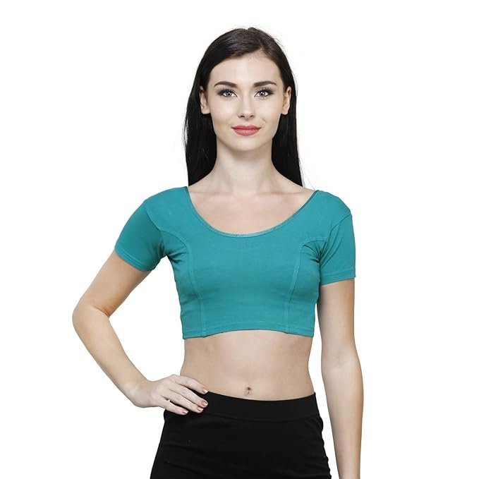 61iD1xoH0tL._SX679_ Women's Cotton Solid 3/4 Sleeve Regular Blouse - Image 1