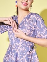 Women's Top with Pant Botnical Printed Co-ord Set - Image 3