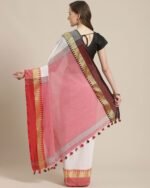 Pure Handloom Jamdhani Bengal Tant Saree - Image 2